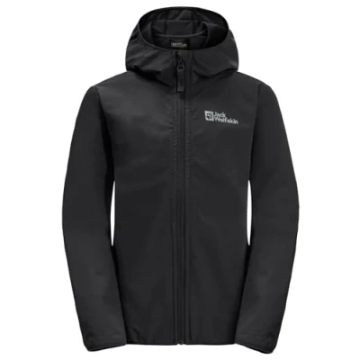 Abbildung von Jack Wolfskin Solyd K Softshelljacke für Kinder, Größe: 116, Black