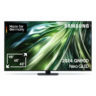 Abbildung von Samsung Neo QLED 4K QN90D Fernseher 85 Zoll, TV mit Neural Quantum AI Gen2 Prozessor, Matrix Technologie, Upscaling, Smart TV, KI GQ85QN90DATXZG, Deutsches Modell [2024]