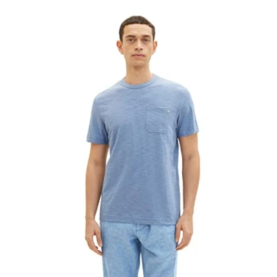 Abbildung von TOM TAILOR Herren 1035615 T Shirt, 12364 Greyish Mid Blue, 3XL