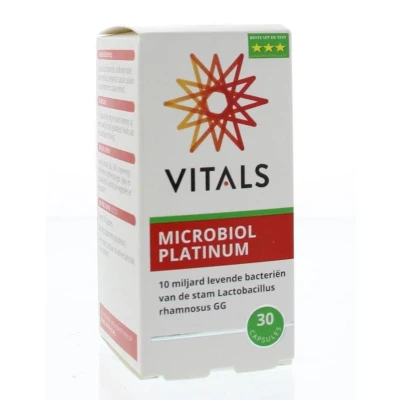 Abbildung von Vitals Microbiol Platinum 30 Kapseln. Höchste Dosis von Lactobacillus rhamnosus.