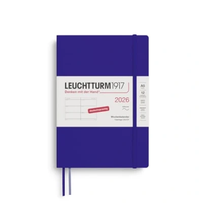 Abbildung von LEUCHTTURM1917 372562 Wochenkalender Medium (A5) 2026, 12 Monate, Softcover, Ink, Deutsch