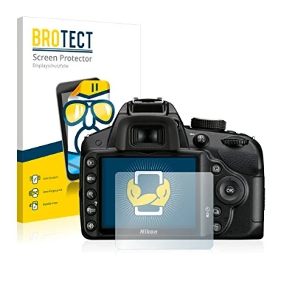 Abbildung von BROTECT (2 Stück Schutzfolie für Nikon D3200 Displayschutz Folie Ultra Klar