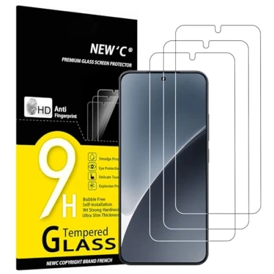 Abbildung von NEW&#039;C 3 Stück, Panzer Schutz Glas für Xiaomi 15, Frei von Kratzern, 9H Härte, HD Displayschutzfolie, 0.33mm Ultra klar, Ultrabeständig