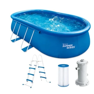 Abbildung von SummerWaves Quick Up Pool, (Set, 6 tlg.), BxLxH: 305x549x107 cm