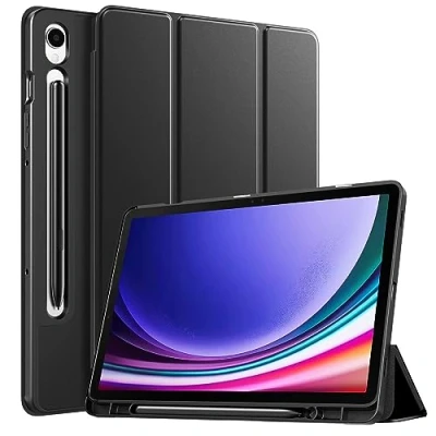 Abbildung von TiMOVO Hülle für Samsung Galaxy Tab S9 2023, Schlanke Ständer Schutzhülle mit Stifthalter All New 11 Zoll Tablet (SM X710/SM X716B/SM X718U), Auto Schlaf/Wach, Schwarz