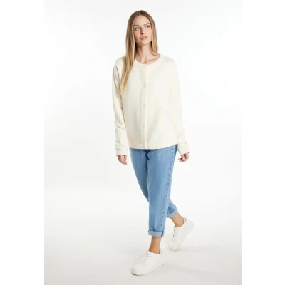 Abbildung von Dreimaster Boundry Strickjacke, Damen, Größe: M/L, Wollweiss