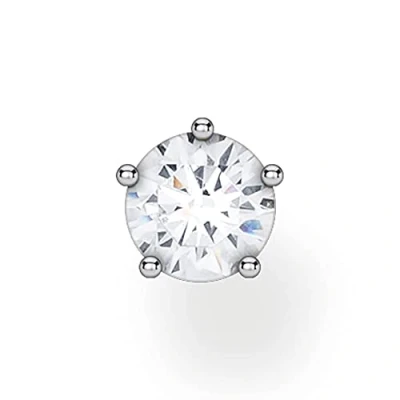 Abbildung von Thomas Sabo Einzel Ohrstecker weißer Stein Silber 925 Sterling H2148 051 14