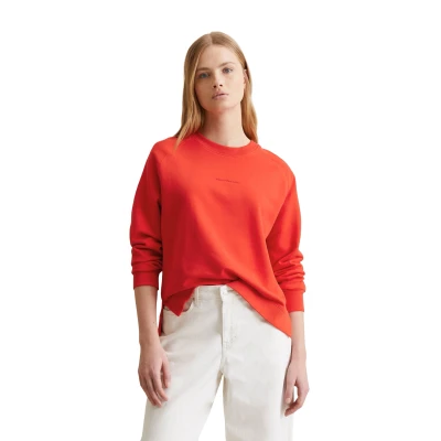 Abbildung von Marc O&#039;Polo Denim CREW NECK Sweatshirt, Damen, Größe: Small, Vermillion red