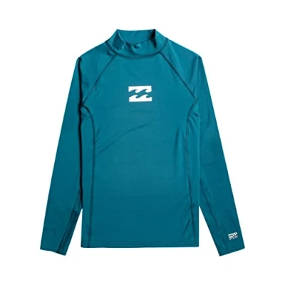 Abbildung von Billabong Waves All Day Langärmliger Rashguard mit UPF 50 für Jungen 8 16 Blau