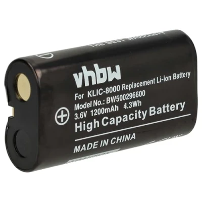 Abbildung von vhbw Akku Ersatz für Kodak Klic 8000, RB50 Kamera Digicam DSLR (1520mAh, 3,6V, Li Ion)