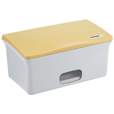 Abbildung von Ubbi Baby Wipes Dispenser, Case, Holder with Weighted Plate, Keeps Fresh and Non Slip Rubber Feet, Pantone Yellow