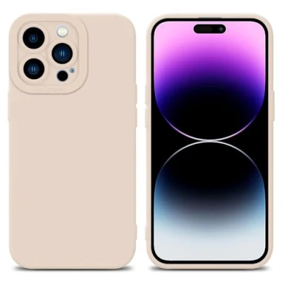 Abbildung von Cadorabo Hülle kompatibel mit Apple iPhone 14 PRO MAX Schutzhülle TPU Silikon Case Liquid Design Kameraschutz Slim Kratzfest Weiche Gummi Rundumschutz für in Rosa