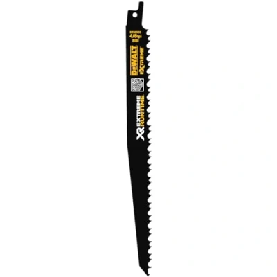 Abbildung von Dewalt XR Extreme Runtime Säbelsägeblätter DT99554 (152 mm Länge, für schnelle, grobe Schnitte in Hart und Weichhölzer mit Nägeln, hohe Verschleissfestigkeit, Universal Schaft 1/2&quot;), 5 Stück