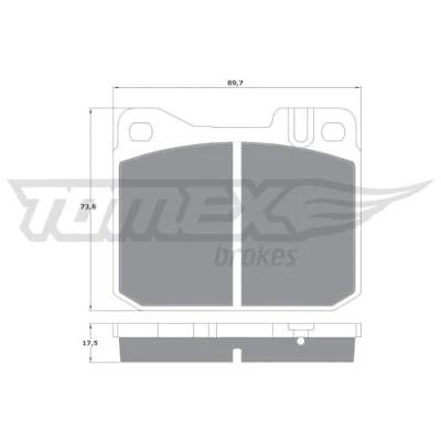 Abbildung von TOMEX brakes TX 10 222 Bremsbelagsatz Vorderachse für Verschleißwarnanzeiger vorbereitet MERCEDES BENZ: S Klasse Limousine, SL Cabrio, W123 Limousine
