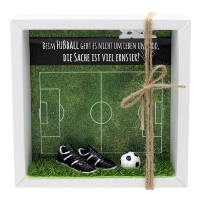 Abbildung von ZauberDeko Geschenkbox Geldgeschenk Geldverpackung Gutschein Fußball Mann Sport Weihnachten