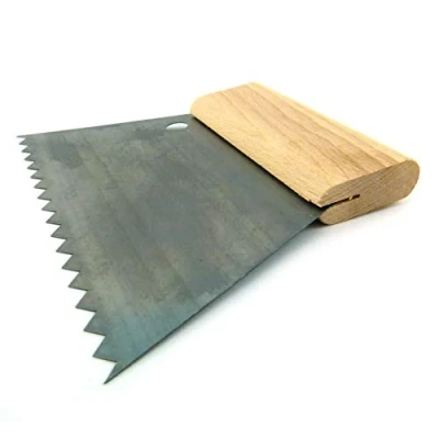 Abbildung von Schwan Kleberspachtel 180/250 mm, gezahnt/ungezahnt, Holzrücken Größen: B4 (S4), TBK für Bodenbelag , Parkett und Fliesenarbeiten