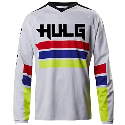 Abbildung von Radfahren Jersey Herren Mountainbike Motocross Langarm MTB T Shirt,Shirt Downhill Fahrrad Schnelltrocknend (Color 12,M)