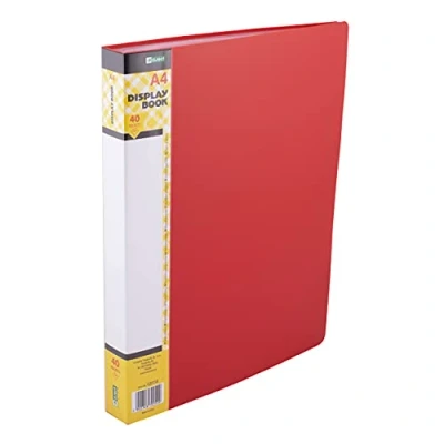 Abbildung von D.RECT Sichtbuch PP A4 40 Hüllen Sichtmappe Solid Präsentationsordner Angebotsmappen Rot