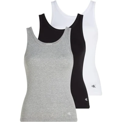 Abbildung von Calvin Klein Underwear Scoop NECK 3 PACK Unterhemd/shirt, Damen, Größe: Medium, Black/white/grey heather