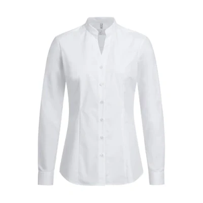 Abbildung von Greiff Langarmbluse Corporate Bluse BASIC Damen Stehkragen OEKO TEX® Weiß 44