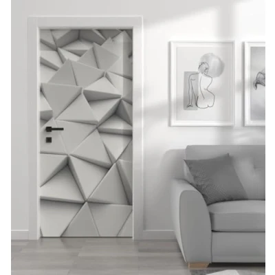 Abbildung von MyMaxxi Tür bekleben mit Türtapete Selbstklebend 90x200 Polygone 1 verschönern Türfolie Türaufkleber XXL Türbilder Türposter Türklebefolie Abstrakt Polyart