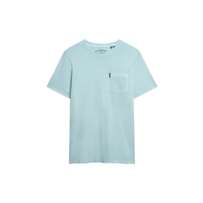 Abbildung von Superdry Classic Essential Pocket Tshirt basic, Herren, Größe: Medium, Washed sunset blue