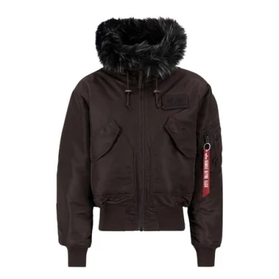 Abbildung von Alpha Industries 45P Hooded Custom Winterjacke, Herren, Größe: Medium, Hunter brown