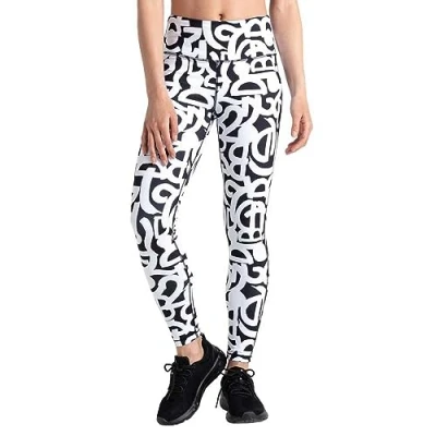 Abbildung von Dare 2b Damen Einflussreiche Leggings, Schwarz Weiß Graffiti, 36