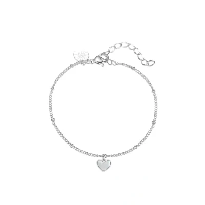 Abbildung von Hey Happiness Shell Heart Armband, Damen, Größe: One Size, Silber