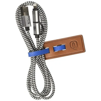 Abbildung von Piquadro BagMotic Kabelbinder aus Leder mit USB Kabel