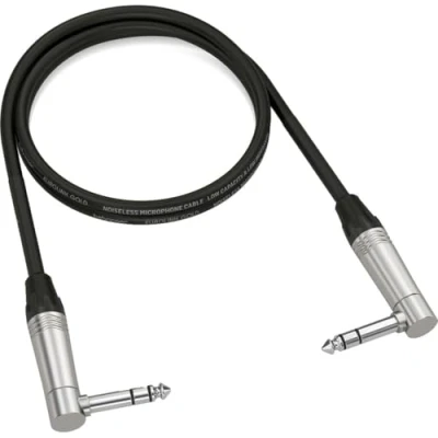 Abbildung von Behringer GIC 90 4SR Gold Performance 0,90 m Instrumenten Patchkabel mit rechtwinkligen 1/4&quot; TRS Anschlüssen