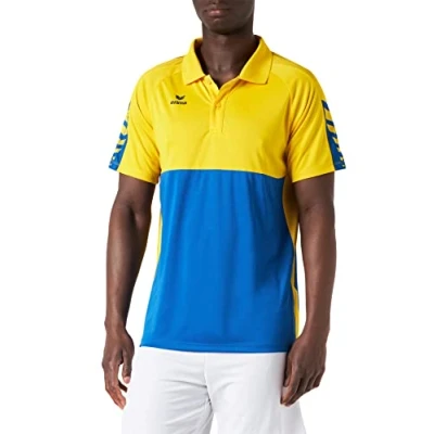 Abbildung von Erima Herren Six Wings Sport Polohemd, new royal/gelb, XXL