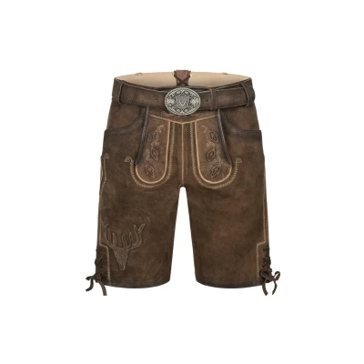 Abbildung von Krüger Dirndl Lederhose braun, Herren, Größe: 60, Braun