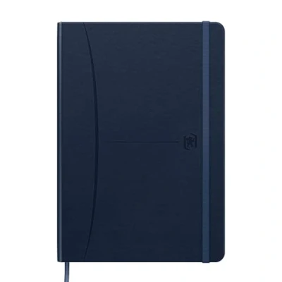 Abbildung von Oxford Notizbuch A5 kariert, Signature, 160 Seiten, Hardcover mit Kunstleder, blau, 1 Stück