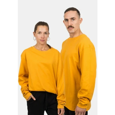 Abbildung von Blackskies Oversized LONG Sleeve Unisex Langarmshirt, Größe: Medium, Mustard