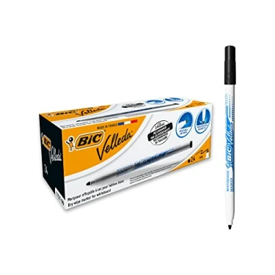 Abbildung von BIC Velleda 172109 Ketone Whiteboard Marker (runde Spitze, 1,5 mm) Packung à 24 Stück schwarz
