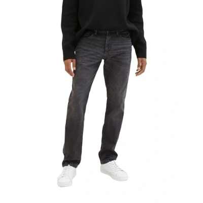 Abbildung von TOM TAILOR Herren Josh Regular Slim Jeans mit Stretch, 10250 Used Dark Stone Black Denim, 34/34