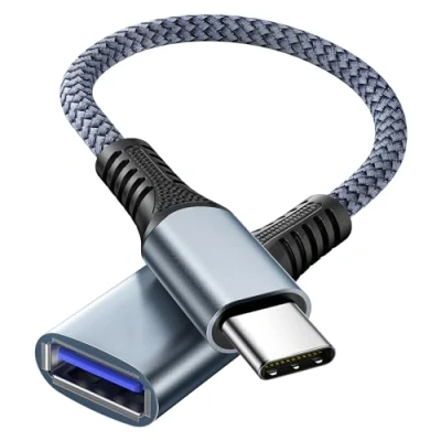 Abbildung von ANDTOBO USB C auf 3.0 OTG Adapter, Type Kabel Kompatibel mit iPhone 15 MAX/Pro/Plus, MacBook Pro/Air, iPad Pro 2022, Samsung Galaxy S23/S22/S21 Ultra (1 Stück)