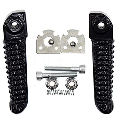 Abbildung von KYN Motorrad Fußrasten vorne hinten schwarz silber für Yamaha YZFR1 YZF R12002 2011 YZFR6 R6 2003 2004 2005 2006 2007 2008 2009 2012 R1