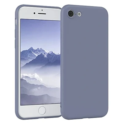 Abbildung von EAZY Case Silikonhülle für iPhone SE 2022 / 2020, 7/8 Hülle Silikon Blau weich stoßfeste Handyhülle Schutzhülle mit Kameraschutz Dünn Premium Schutz Cover TPU Bumper in Eisblau