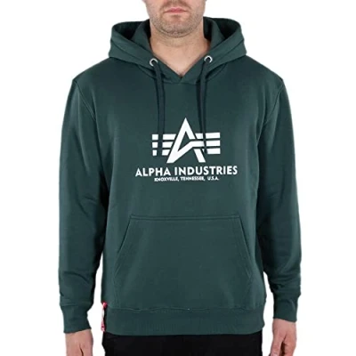 Abbildung von Alpha Industries Basic Hoody Kapuzensweat für Herren Navy Green