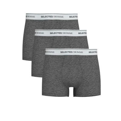 Abbildung von Selected Homme Slhliam 3PACK NOOS Boxershorts, Herren, Größe: Small, Medium grey melange