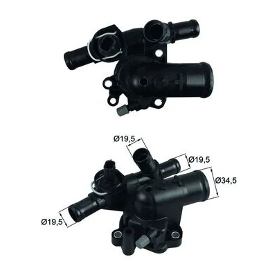 Abbildung von MAHLE ORIGINAL TI 248 83 Kühlwasserthermostat mit Dichtung RENAULT: TRAFIC 2 Kasten, Bus, OPEL: Vivaro A Kastenwagen, Combi