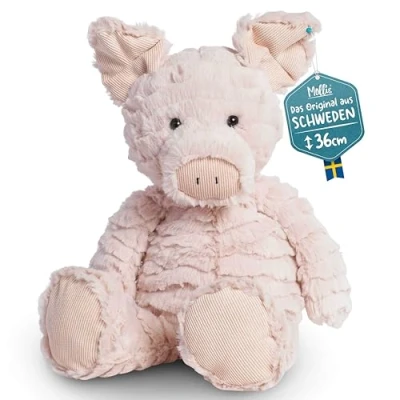 Abbildung von Mollis Kuscheltier Kuschelschwein 36 cm Plüschtier Schwein Kinder weiches Stofftier für und Babys