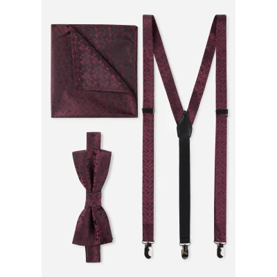 Abbildung von MONTI Hosenträger &quot;SANTINO&quot;, (Set, 3 St.), veredelt mit Kunstlederapplikation am Rücken, Paisley Muster