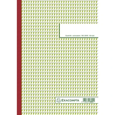Abbildung von Exacompta 3301E Durchschreibbuch kariert 5x5 29,7/21 50 Blatt dreifach durchschreibend