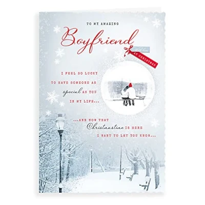 Abbildung von Avant Garde Studios Foto Weihnachtskarte Boyfriend, 25,4 x 17,8 cm