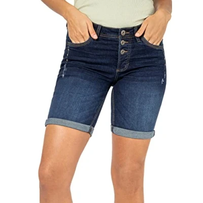 Abbildung von Sublevel Damen Jeans Bermuda Shorts mit Denim Aufschlag Blue XS