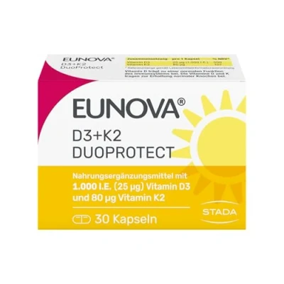 Abbildung von EUNOVA D3 + K2 DuoProtect 1.000 I.E. 30 St