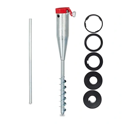Abbildung von relaxdays Schirmhalter Bodenhülse Sonnenschirm 25 55 mm